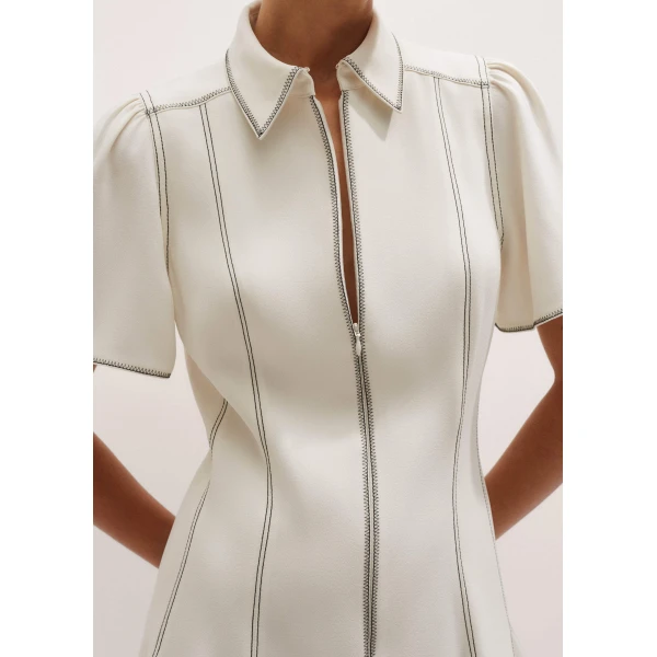 Me and Em Contrast Stitch Mini Dress, view 6