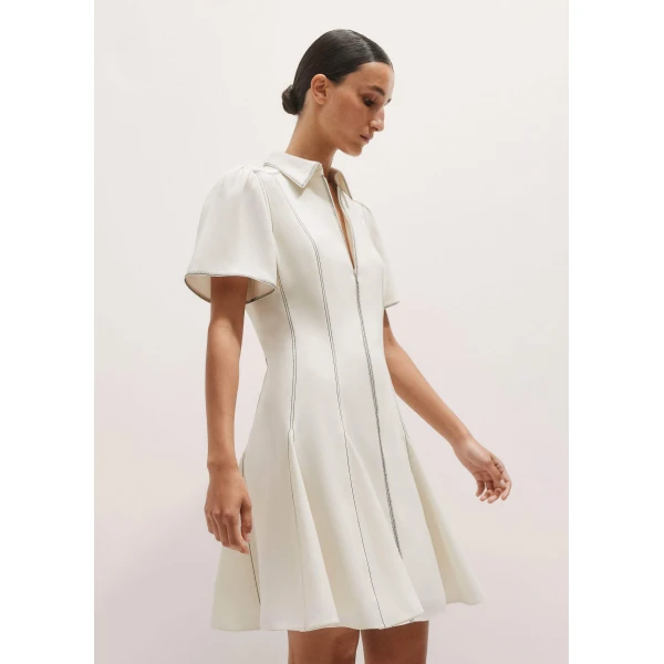 Me and Em Contrast Stitch Mini Dress, view 7