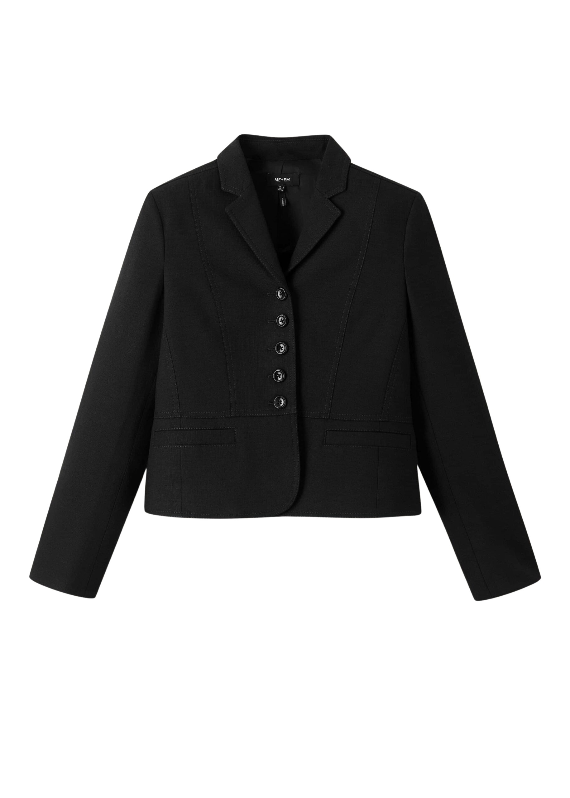 Me and Em Contrast Topstitch Short Fitted Blazer