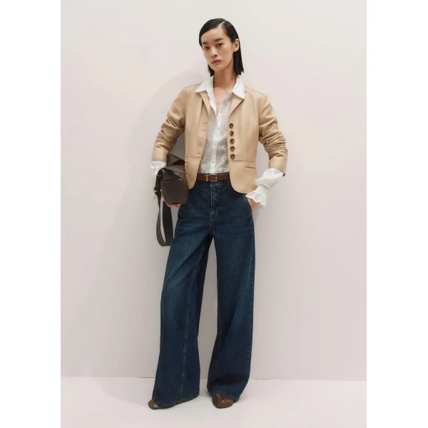 Me and Em Cotton Broderie Detail Straight Shirt, view 4
