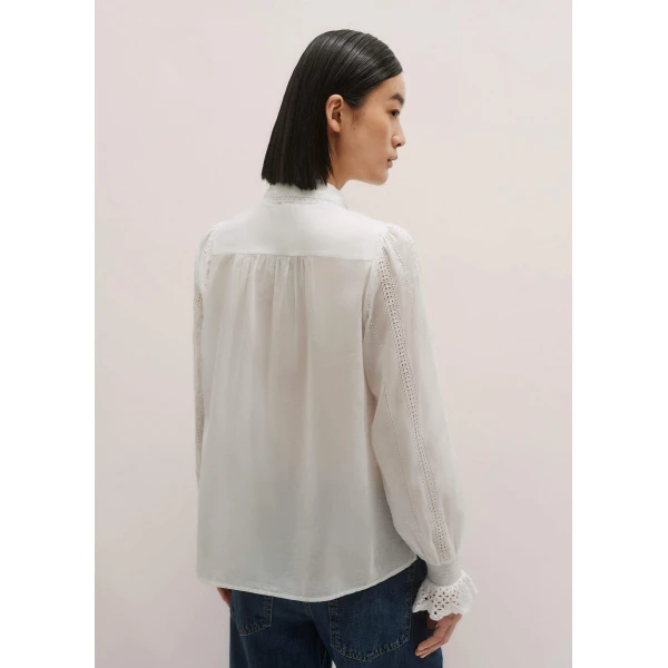 Me and Em Cotton Broderie Detail Straight Shirt, view 5