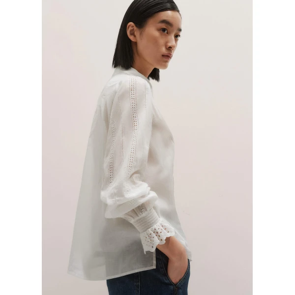 Me and Em Cotton Broderie Detail Straight Shirt, view 6
