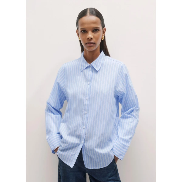 Me and Em Cotton Voile Relaxed Forever Stripe Shirt, view 5