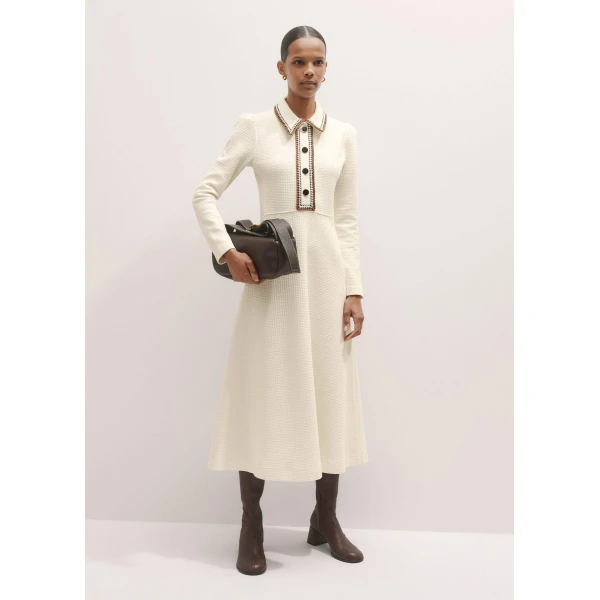 Me and Em Crochet Trim Fit And Flare Midi Dress, view 4