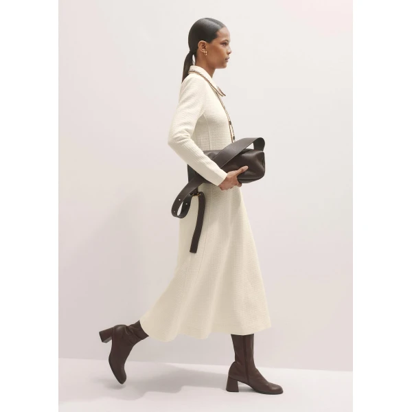 Me and Em Crochet Trim Fit And Flare Midi Dress, view 6