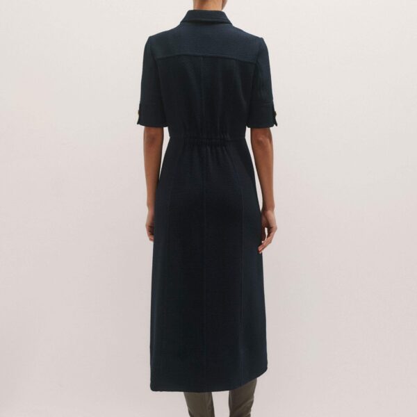 Me and Em Day-To-Evening Textured Maxi Dress – luxury British Blue in Me and Em exclusively at Coveti