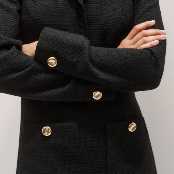 Me and Em Day-To-Evening Textured Mini Dress – luxury British Black in Me and Em exclusively at Coveti