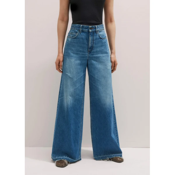 Me and Em Distressed Ultimate Wide-Leg Jean, view 2