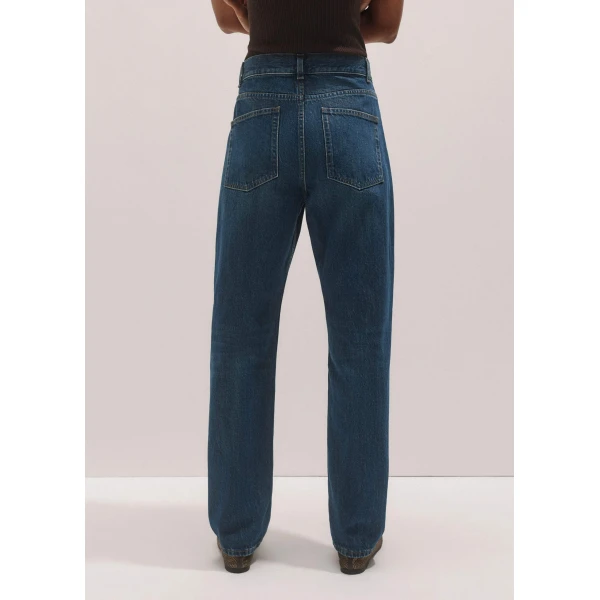Me + Em Full-Length Straight Jean – luxury British Blue in Me and Em exclusively at Coveti