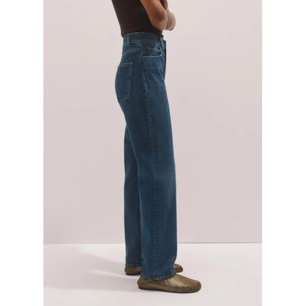 Me and Em Full-Length Straight Jean – luxury British Blue in Me and Em exclusively at Coveti