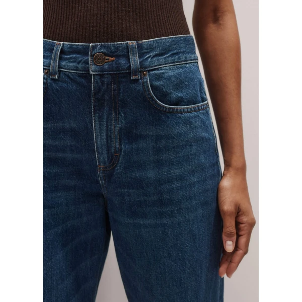 Me and Em Full-Length Straight Jean – luxury British Blue in Me and Em exclusively at Coveti