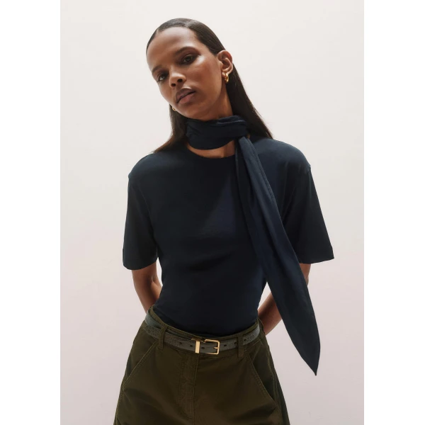 Me and Em Impossibly Soft Scarf Neck Classic Tee, view 2