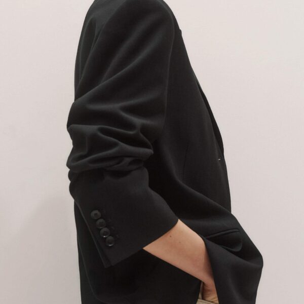 Me and Em Intelligent Oversized Blazer – luxury British Black in Me and Em exclusively at Coveti
