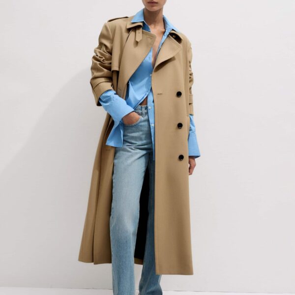 Me + Em Italian Cotton Oversized Shirt – luxury British Blue in Me and Em exclusively at Coveti