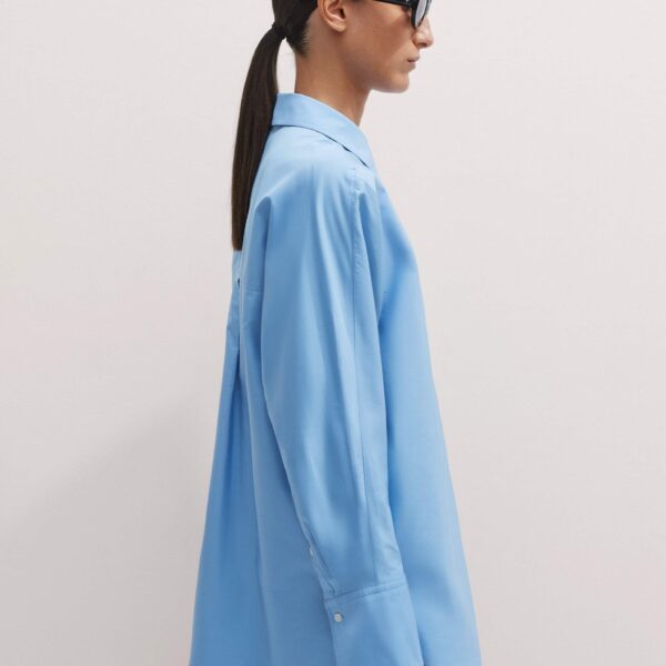 Me and Em Italian Cotton Oversized Shirt – luxury British Blue in Me and Em exclusively at Coveti