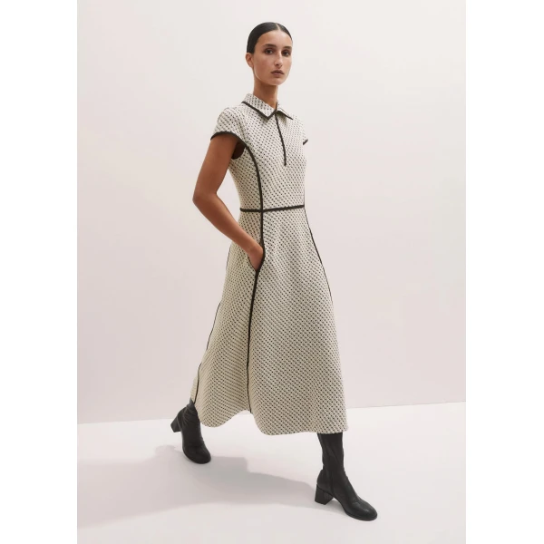 Me and Em Jacquard Fit And Flare Midi Dress, view 2