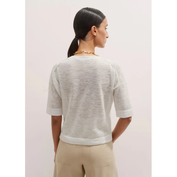 Me and Em Linen Blend Knit Tee, view 5