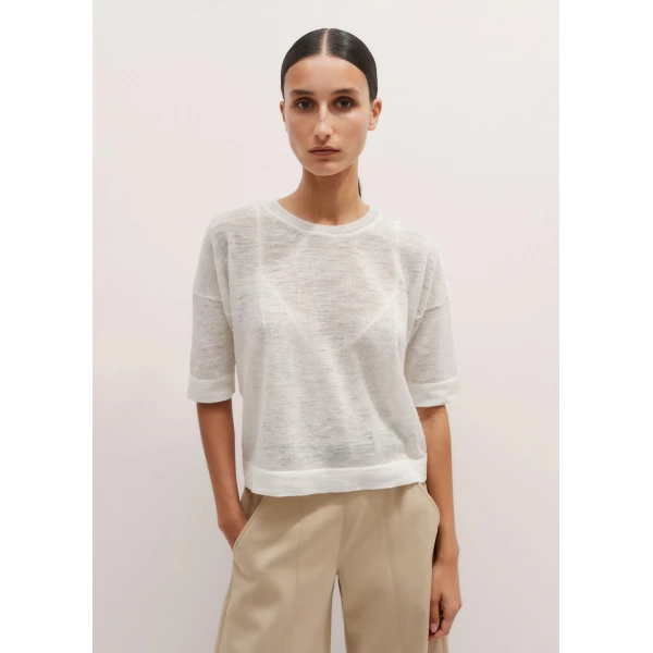 Me and Em Linen Blend Knit Tee, view 7