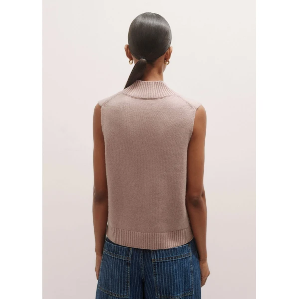 Me and Em Merino Cashmere High V-Neck Knit Vest, view 7
