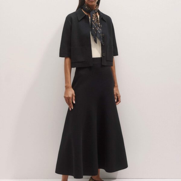 Me and Em Milano Knit Maxi Skirt – luxury British Black in Me and Em exclusively at Coveti