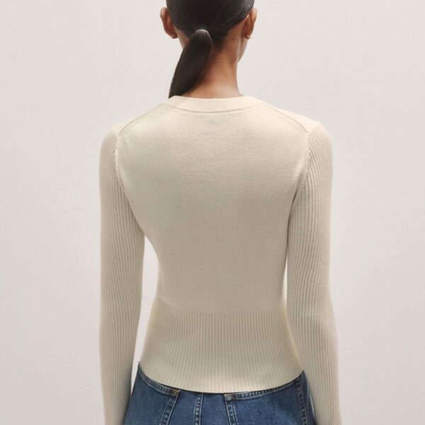 Me and Em Milano Knit Two-Way Zip Cardigan – luxury British Ivory in Me and Em exclusively at Coveti