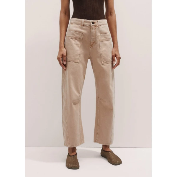 Me + Em Patch Pocket Engineered Jean – luxury British Pink in Me and Em exclusively at Coveti
