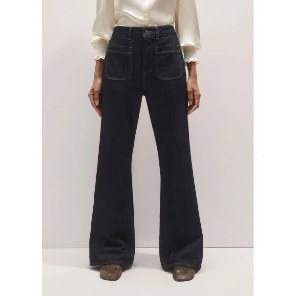 Me + Em Patch Pocket Leg Elongator Jean – luxury British Blue in Me and Em exclusively at Coveti