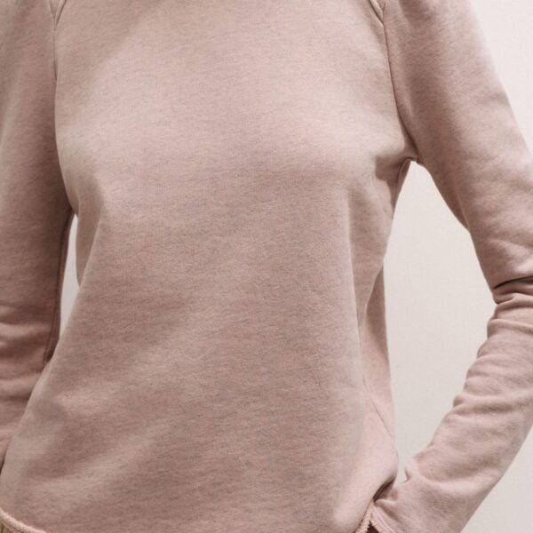 Me and Em Raw Edge Feminine Sweatshirt – luxury British Pink in Me and Em exclusively at Coveti