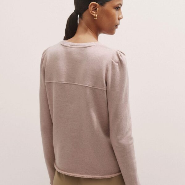 Me and Em Raw Edge Feminine Sweatshirt – luxury British Pink in Me and Em exclusively at Coveti