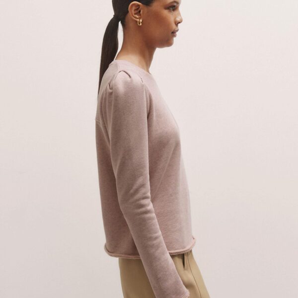 Me and Em Raw Edge Feminine Sweatshirt – luxury British Pink in Me and Em exclusively at Coveti