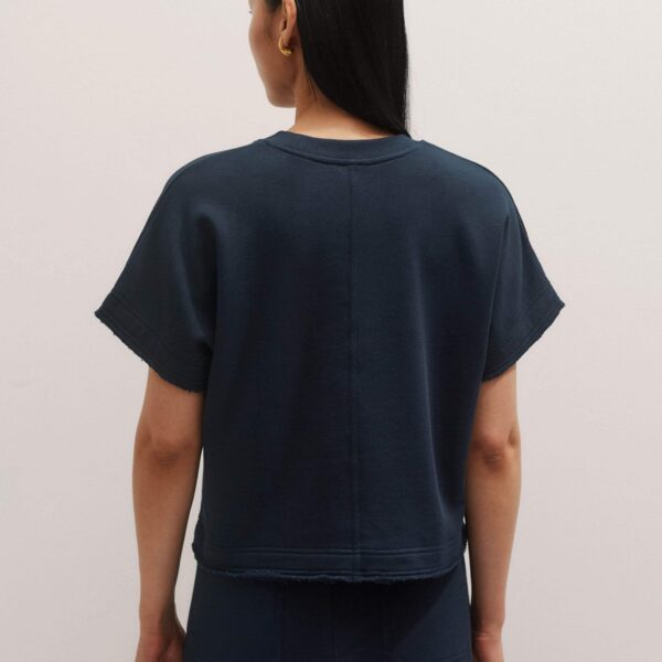 Me and Em Relaxed Short Sleeve Sweatshirt – luxury British Blue in Me and Em exclusively at Coveti
