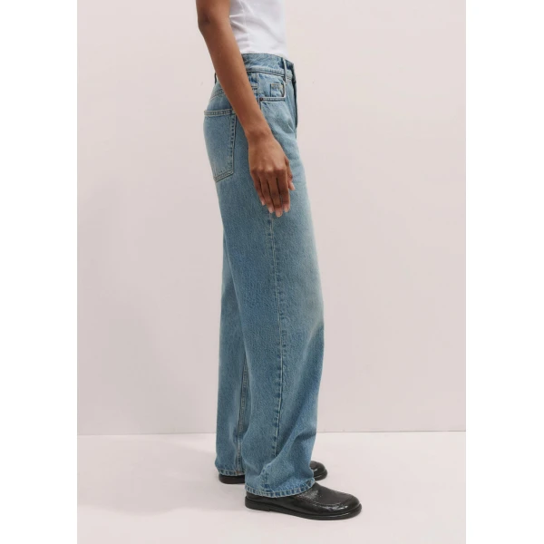 Me and Em Relaxed Straight-Leg Jean – luxury British Blue in Me and Em exclusively at Coveti