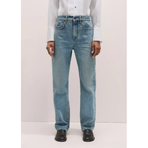 Me and Em Relaxed Straight-Leg Jean – luxury British Blue in Me and Em exclusively at Coveti