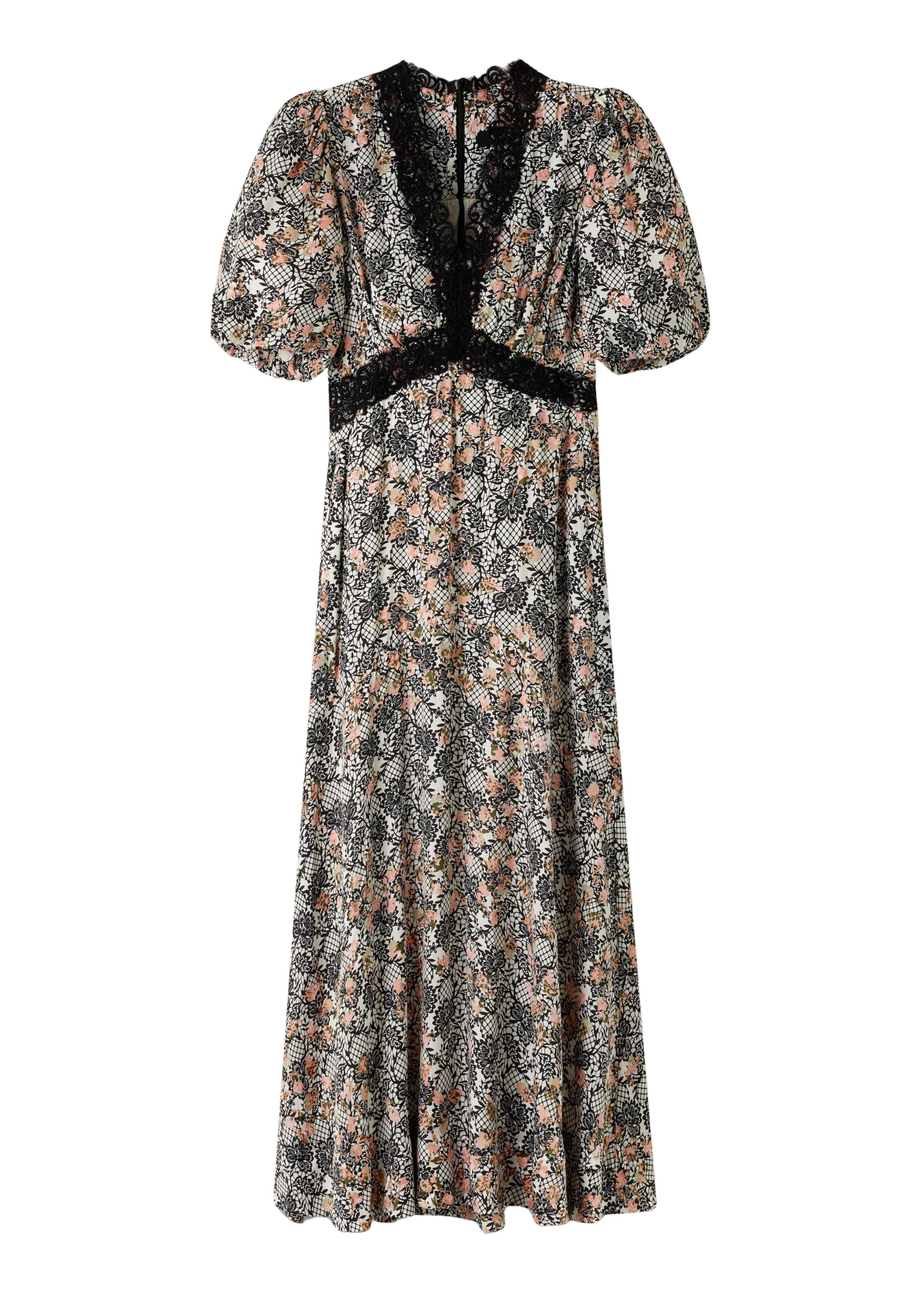 Me and Em Satin Lace Detail Maxi Dress
