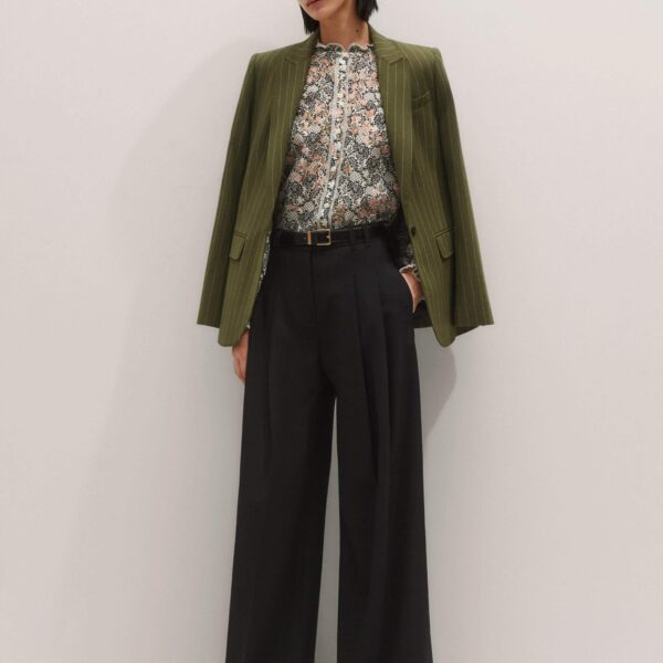 Me + Em Silk Cotton Straight Blouse – luxury British Multicolour in Me and Em exclusively at Coveti