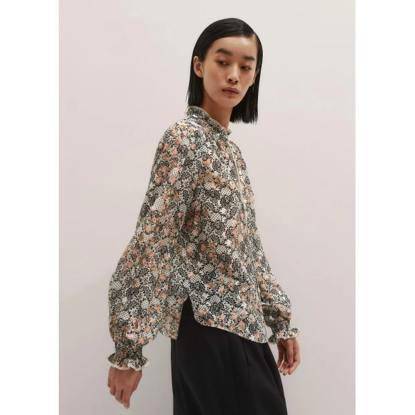 Me and Em Silk Cotton Straight Blouse, view 6