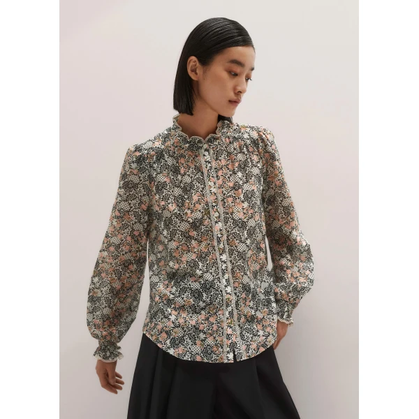 Me and Em Silk Cotton Straight Blouse, view 7