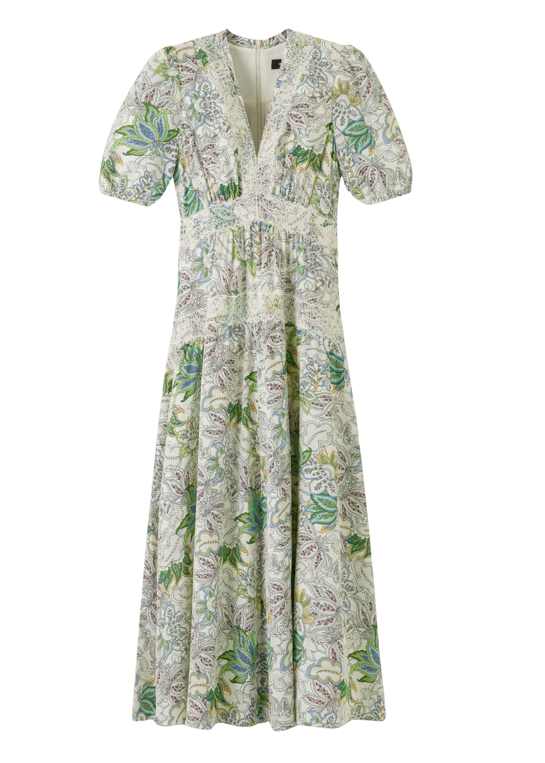 Me and Em Silk Delicate Paisley Print Maxi Dress