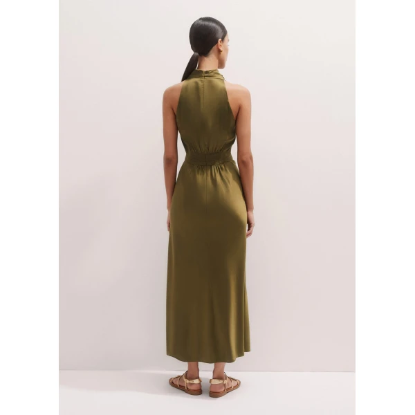 Me and Em Silk Growing Daisy Print Halterneck Maxi Dress, view 5