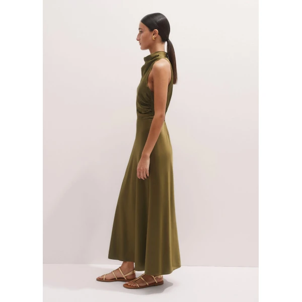 Me and Em Silk Growing Daisy Print Halterneck Maxi Dress, view 6