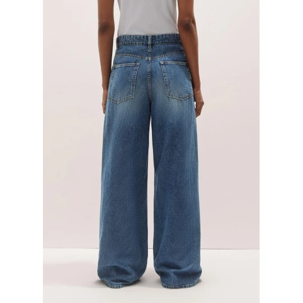 Me and Em Slouchy Long-Length Jean – luxury British Blue in Me and Em exclusively at Coveti