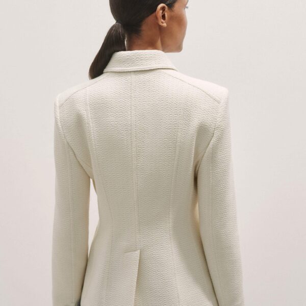 Me and Em The Zip Front Contoured Layering Jacket – luxury British Ivory in Me and Em exclusively at Coveti