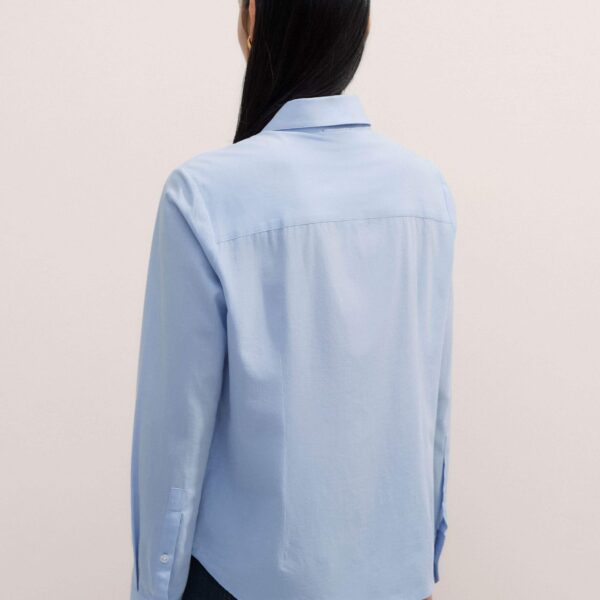 Me + Em Travel Layering Shirt – luxury British Blue in Me and Em exclusively at Coveti