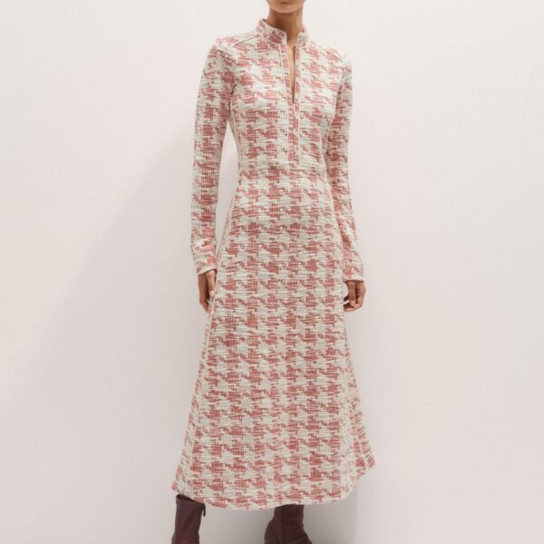 Me + Em Travel Tweed Midi Dress – luxury British Multicolour in Me and Em exclusively at Coveti