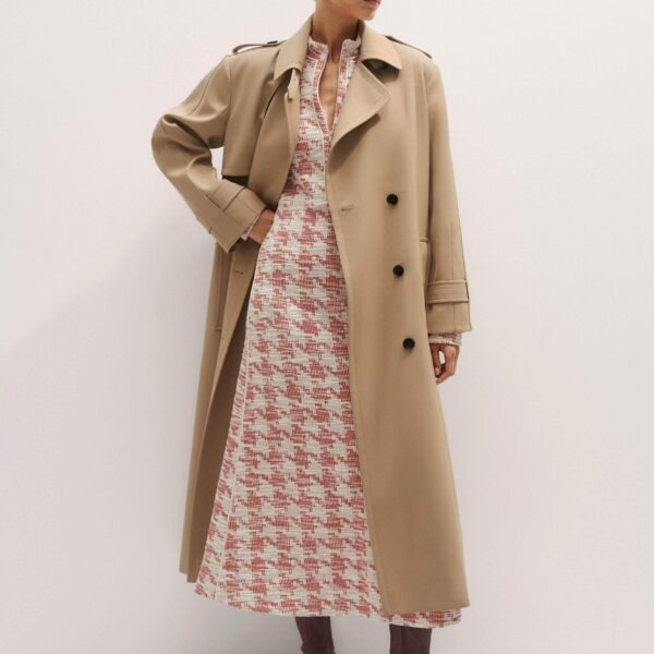 Me + Em Travel Tweed Midi Dress – luxury British Multicolour in Me and Em exclusively at Coveti