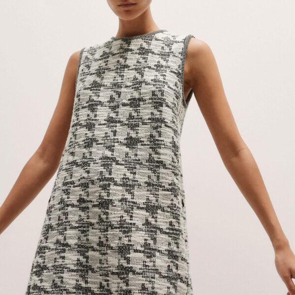 Me + Em Travel Tweed Mini Dress – luxury British Multicolour in Me and Em exclusively at Coveti