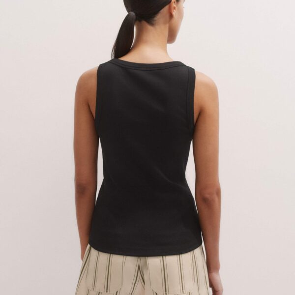 Me and Em Ultimate Button Down Rib Vest – luxury British Black in Me and Em exclusively at Coveti