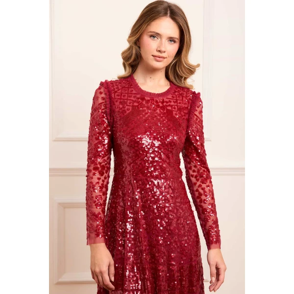 Needle and Thread cocktail dress - sequin embellished | Shop luxury evening wear at Coveti