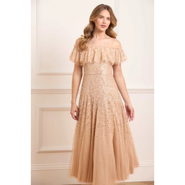 Needle and Thread cocktail dress - sequin embellished | Shop luxury evening wear at Coveti