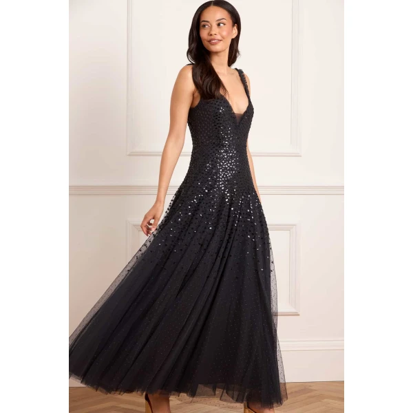 Needle and Thread cocktail dress - sequin embellished | Shop luxury evening wear at Coveti